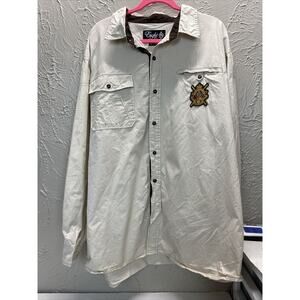 Eight 732 Mens Button Down Shirt Pinstripes‎ Riders Runners Patch Utility Sz 4XL